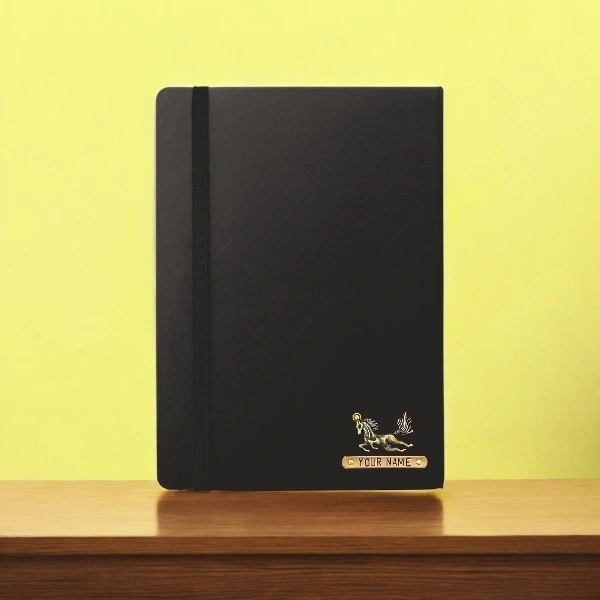 Lined Journal Notebook Diary - Black Color