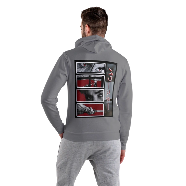 Gray Color Hoodie with Cap - OG015