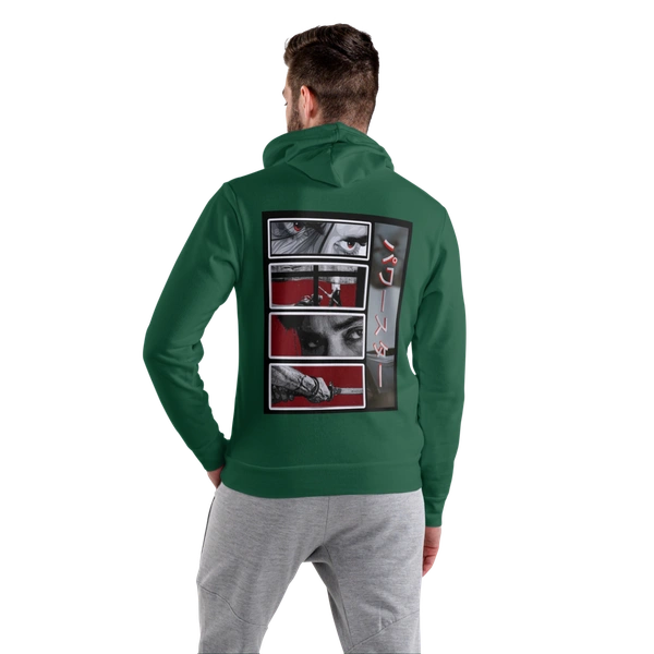 Green Color Hoodie with Cap - OG016