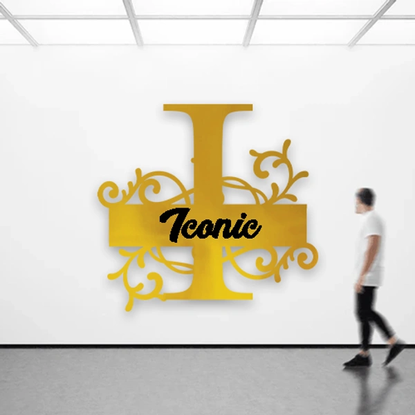 I - 12x12" Inch Monochrome Acrylic Letter