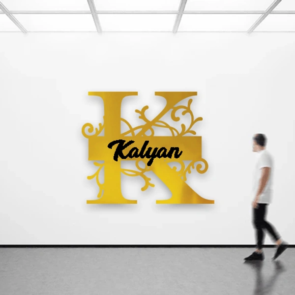 K - 15x15" Inch Monochrome Acrylic Letter