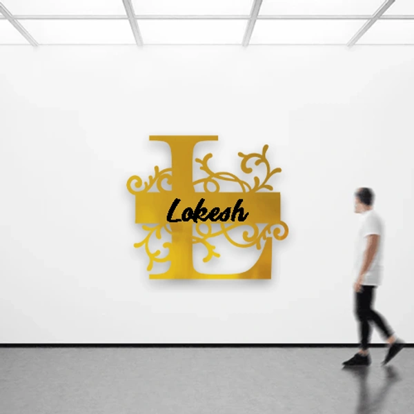 L - 15x15" Inch Monochrome Acrylic Letter