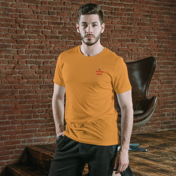 Orange Color T-shirt - Polyester - Half Sleeves - Must Label