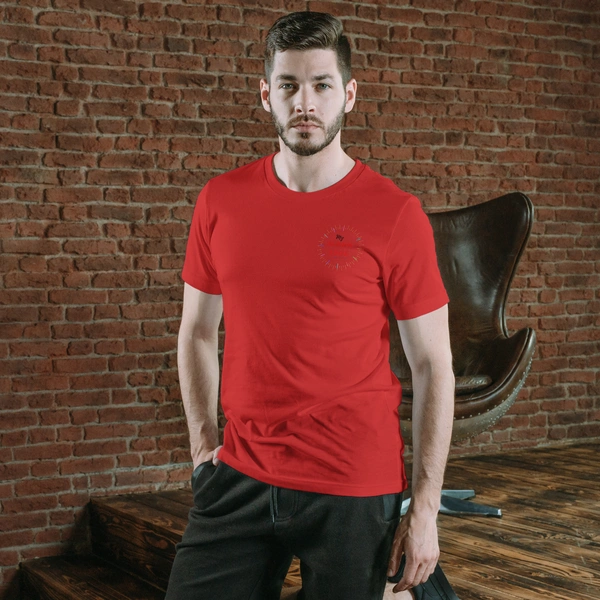 Red Color T-shirt - Polyester - Half Sleeves - Must Label
