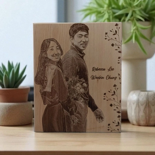 8x10" Inch - Engraved Wooden Plaque