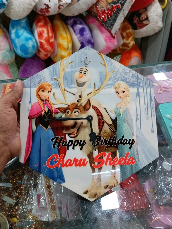 Hexa shape Clock - Acrylic Glossy Photo Frame