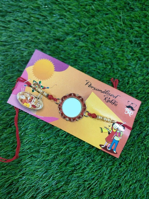 2107 - Metal Photo Printed Rakhi