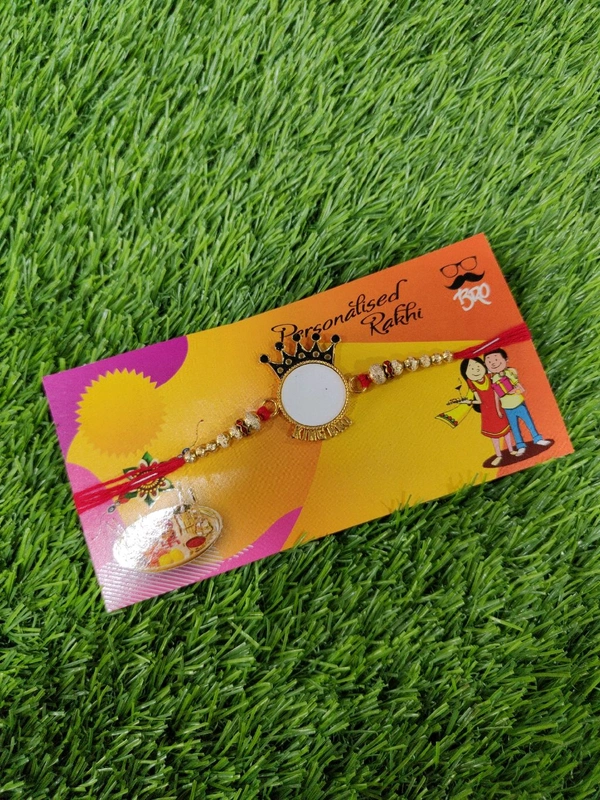1825 - Metal Photo Printed Rakhi