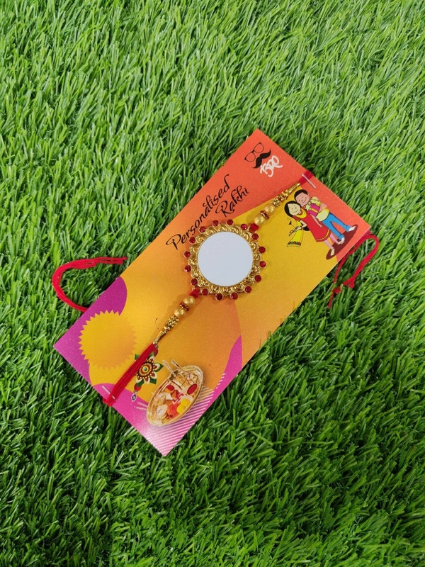 2505 - Metal Photo Printed Rakhi