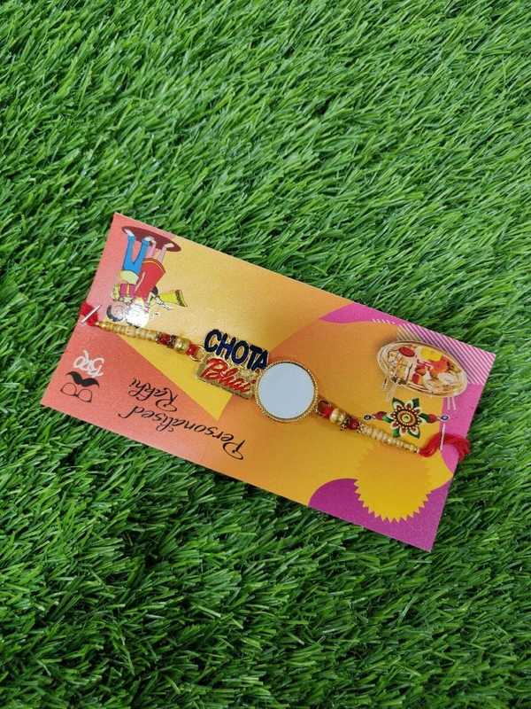 1815 - Metal Photo Printed Rakhi