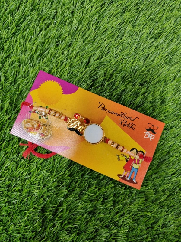 1803 - Metal Photo Printed Rakhi