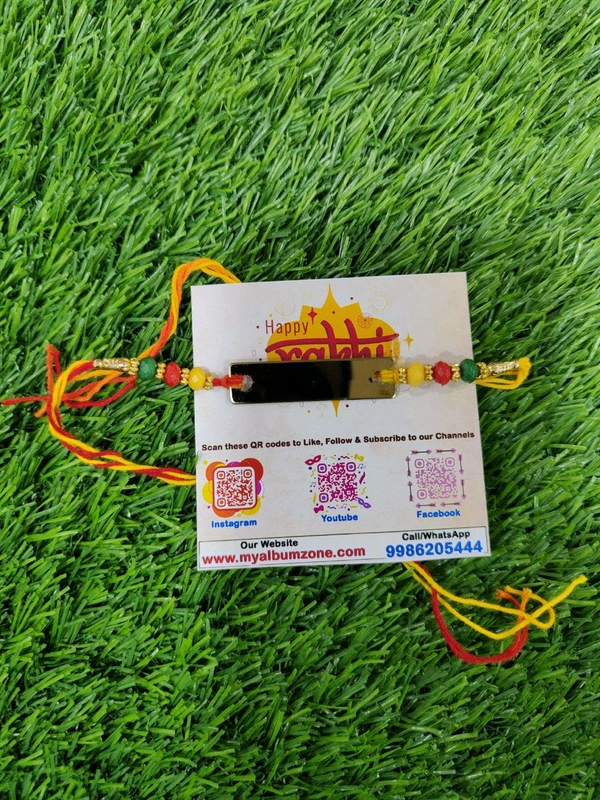 Name Engraved Thread Rakhi 02