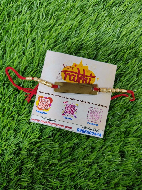 Name Engraved Thread Rakhi 03