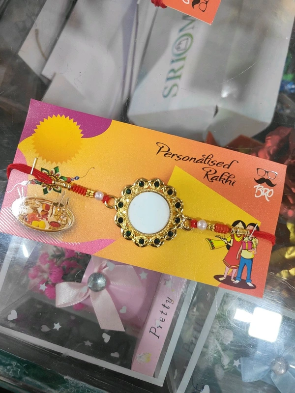 2110 - Metal Photo Printed Rakhi