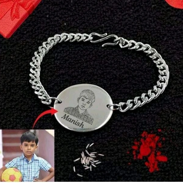 Photo Engraved Chain Bracelet