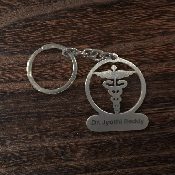 Doctor - Steel Keychain with Name Engraving
