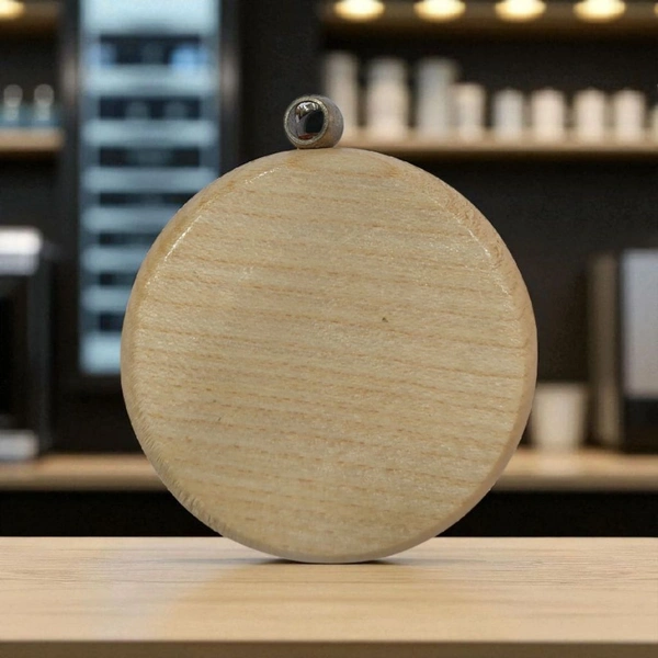 Round Shape - Wooden Engraving Keychain