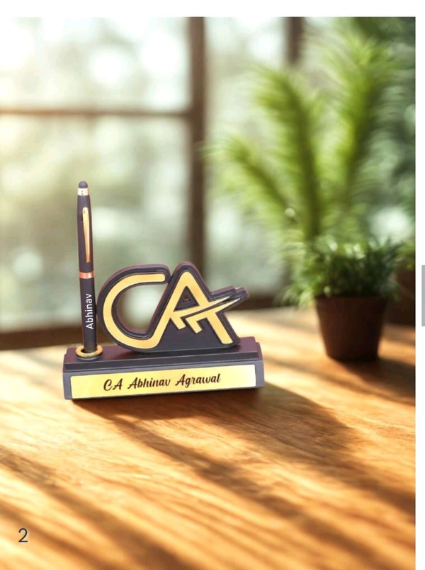 CA - Desktop Name Board & Pen Stand