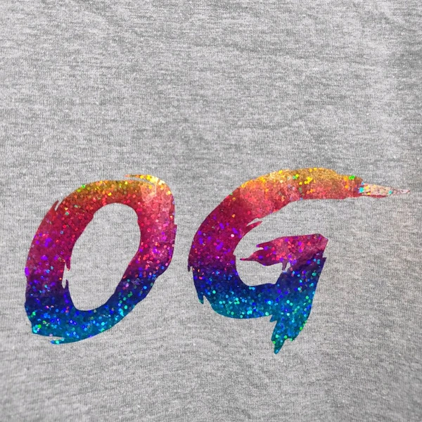 OG - Holographic Vinyl Sticker (Small) Tshirt printing