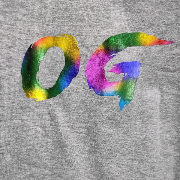 OG - Holographic Vinyl Sticker (Small) Tshirt printing