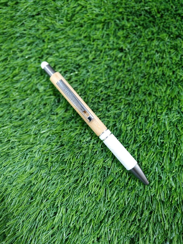 White Bamboo Pen with Stylus