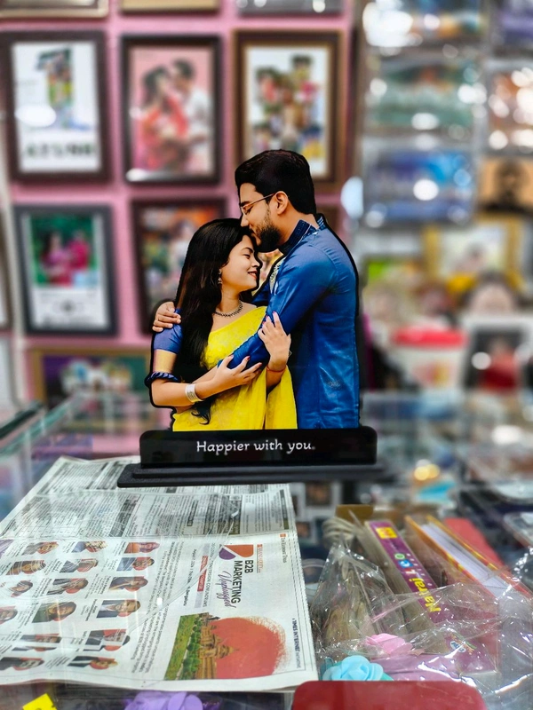 Happier with You - Customized Cutout Frame