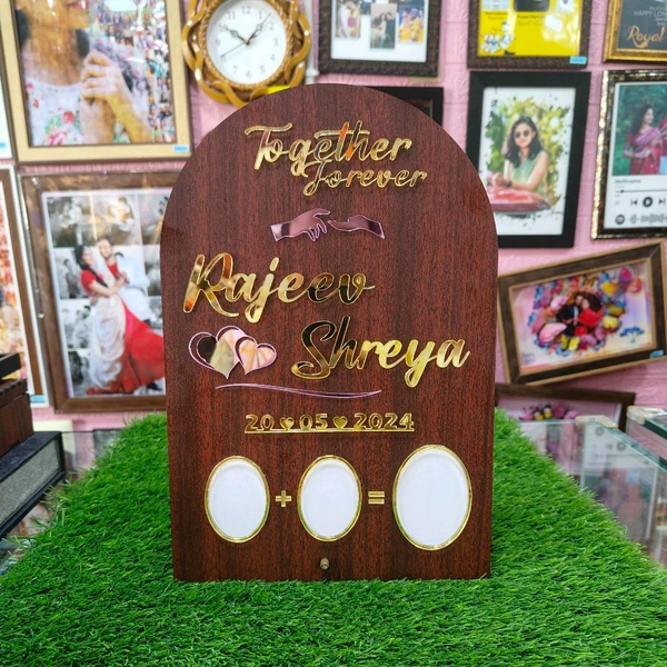 Rectangle Round Head shaped - Wedding Thumb Print Frame