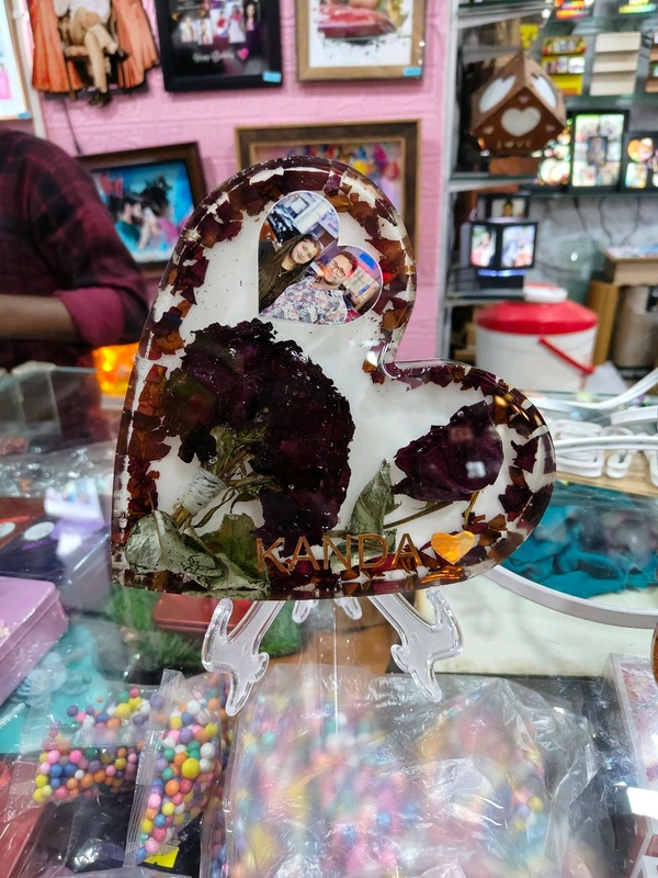 8x8" inch Heart - Rose flowers Preserved