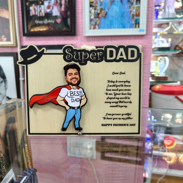 Super Dad Caricature Table Frame