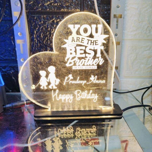 Best Brother in the World Acrylic - Single LED