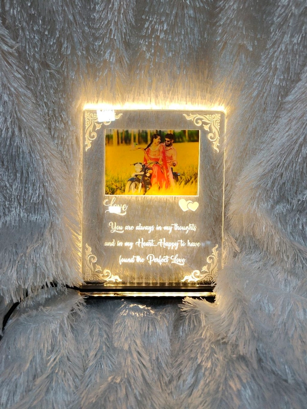 Love Message with Photo Acrylic - Single LED