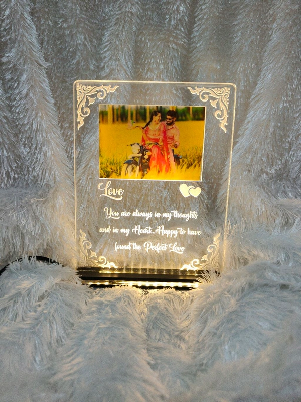 Love Message with Photo Acrylic - Single LED