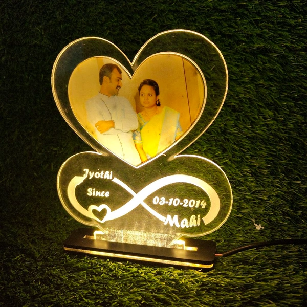 Infinity Love with Photo Acrylic - Single LED