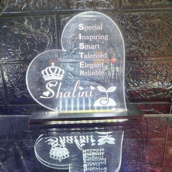 Sister with Brief Acrylic - Single LED