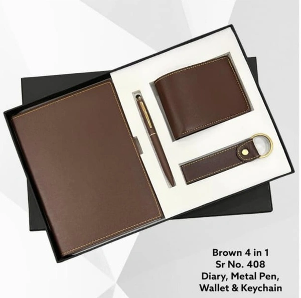 Gents 4 in 1 Wallet Combo - Dark Brown Color