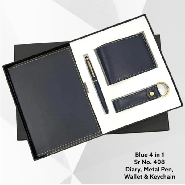 Gents 4 in 1 Wallet Combo - Blue Color