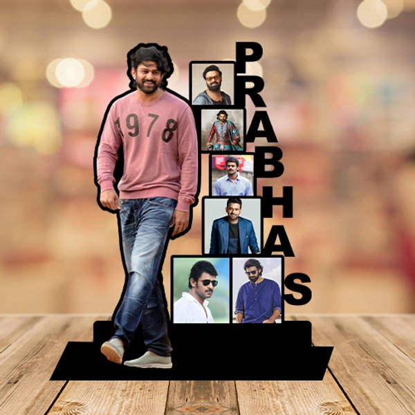 Standing Pic with Name and 6 Pics - Customized Cutout Frame