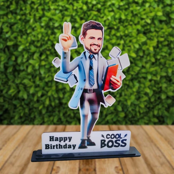 ACC40 - Cool Boss- Caricature Cartoon Cutout Frame