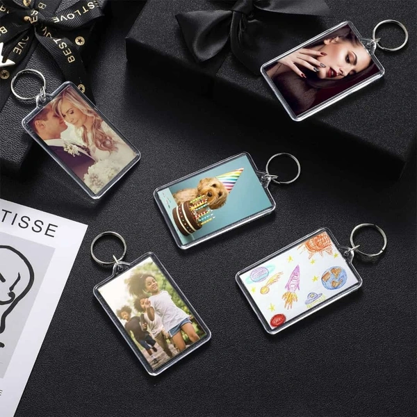 Polymer Photo Printed Keychain