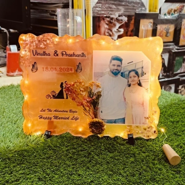 9x12" inch - Yellow and Red background with wedding wishes