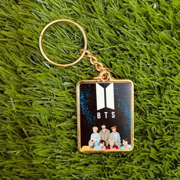 Gold Metal Coated Keychain - Rectangle Shape