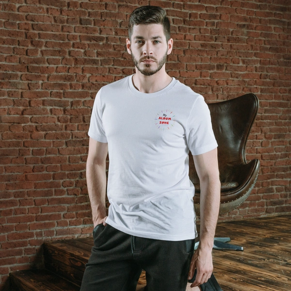 White Color T-shirt - Polyester - Half Sleeves - Must Label