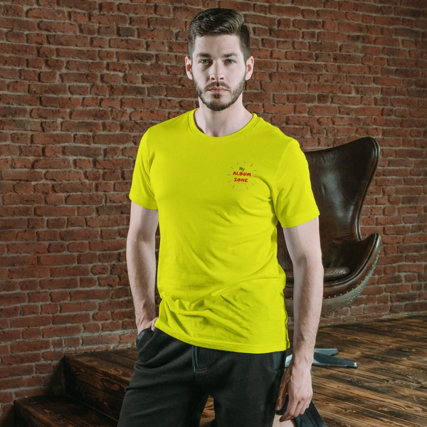 Yellow Color T-shirt - Polyester - Half Sleeves - Must Label