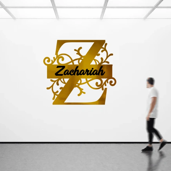 Z - 15x15" Inch Monochrome Acrylic Letter