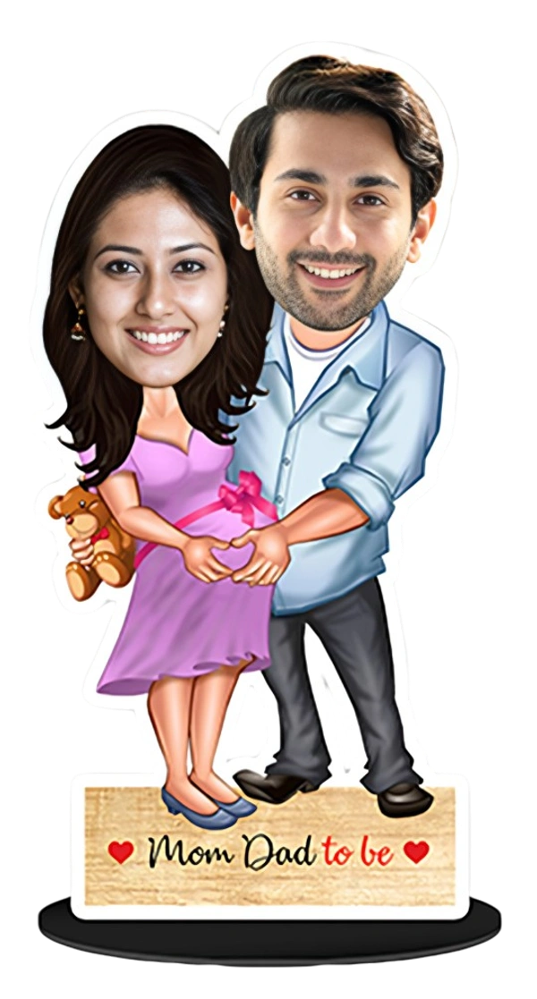 ACC46 - Pregnancy (mom and dad to be) caricature gift 