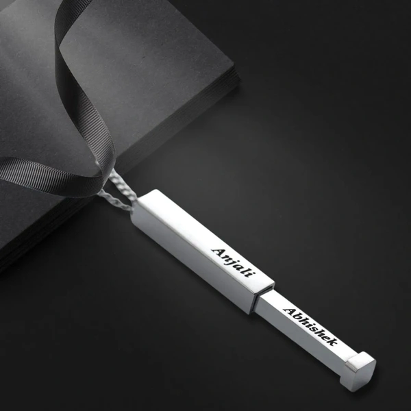 Drop Pendant Bar - Silver