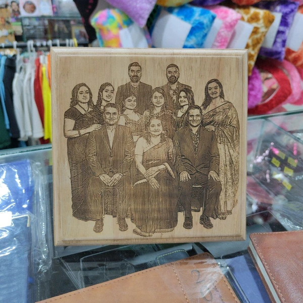 8x8 inch Square - Engraved Wooden Plaque