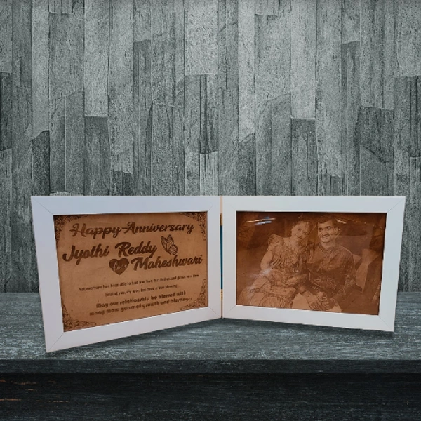 8x12" Inch - Etched Together Book Type Frame