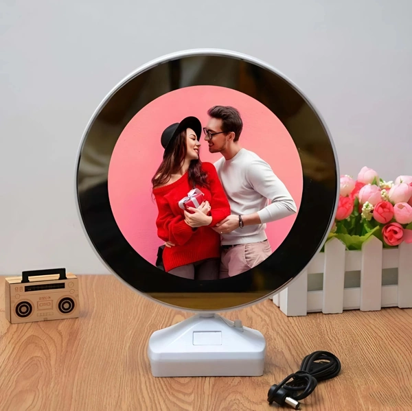 Round White Big Magic Mirror