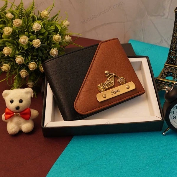 Flap Wallet - Black & Tan